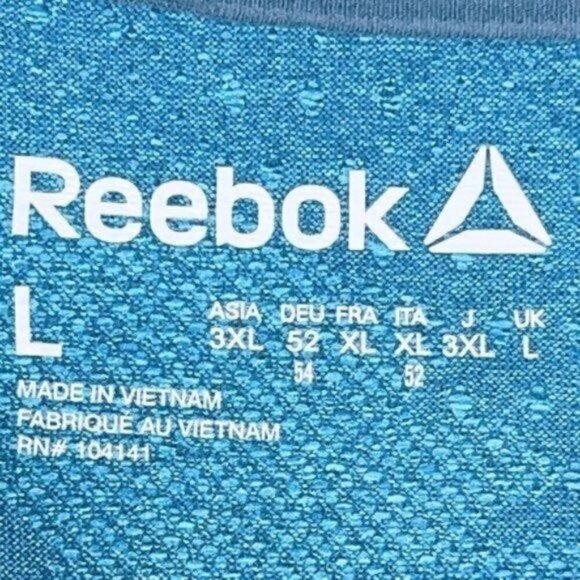 Reebok Jacquard Performance Short Sleeve T-Shirt size large - Picture 4 of 6
